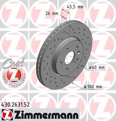 Тормозной диск - Zimmermann 430263152