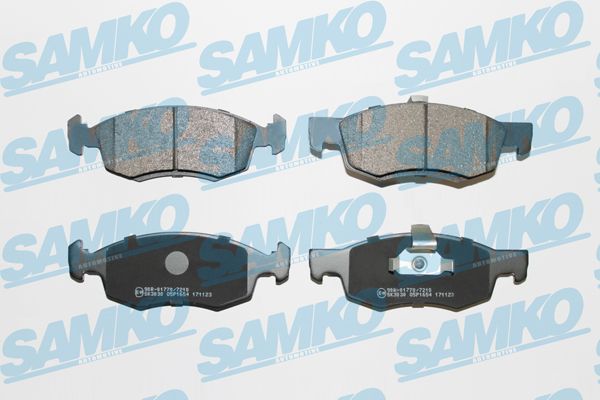 Комплект тормозных колодок, дисковый тормоз - Samko 5SP1654