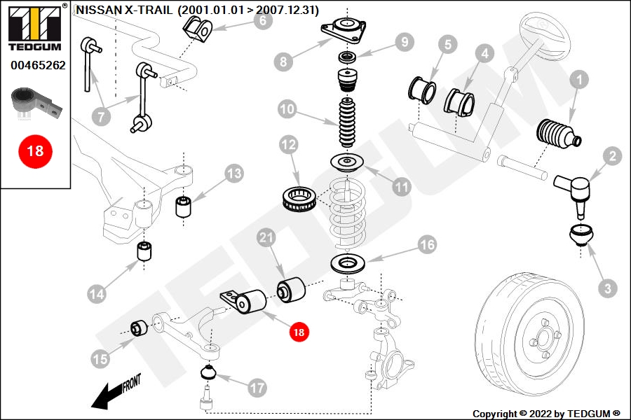Сайлентблок рычага - TEDGUM 00465262
