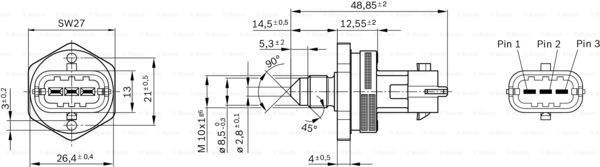 0261 545 030_датчик давления топлива!  dodje ram 2500 pickup 12] - Bosch 0261545030