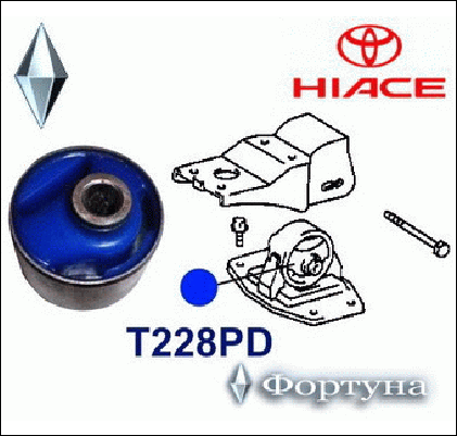 Сайлентблок подушки двигателя - ФОРТУНА T228PD