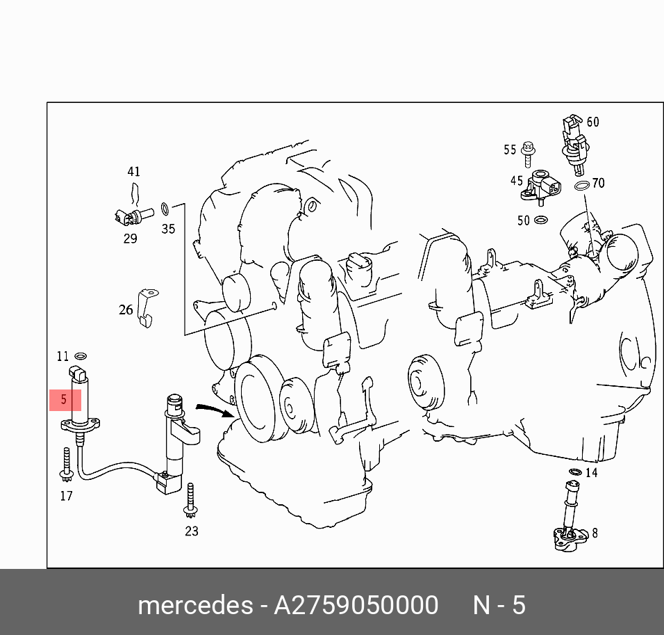 Датчик уровня масла - Mercedes A2759050000