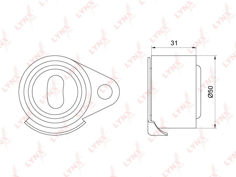 Ролик натяжной ремня ГРМ - LYNXauto PB-1088