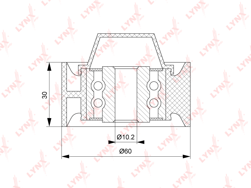 Ролик обводной приводного ремня - LYNXauto PB-7172