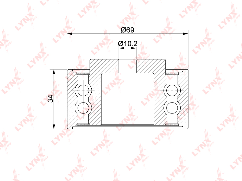 Ролик обводной ремня ГРМ - LYNXauto PB-3139