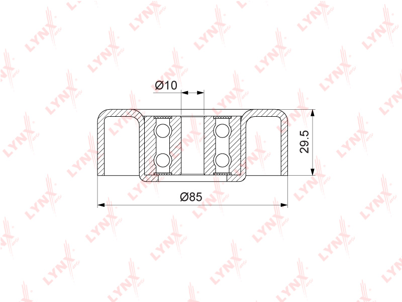 Ролик обводной приводного ремня - LYNXauto PB-7070
