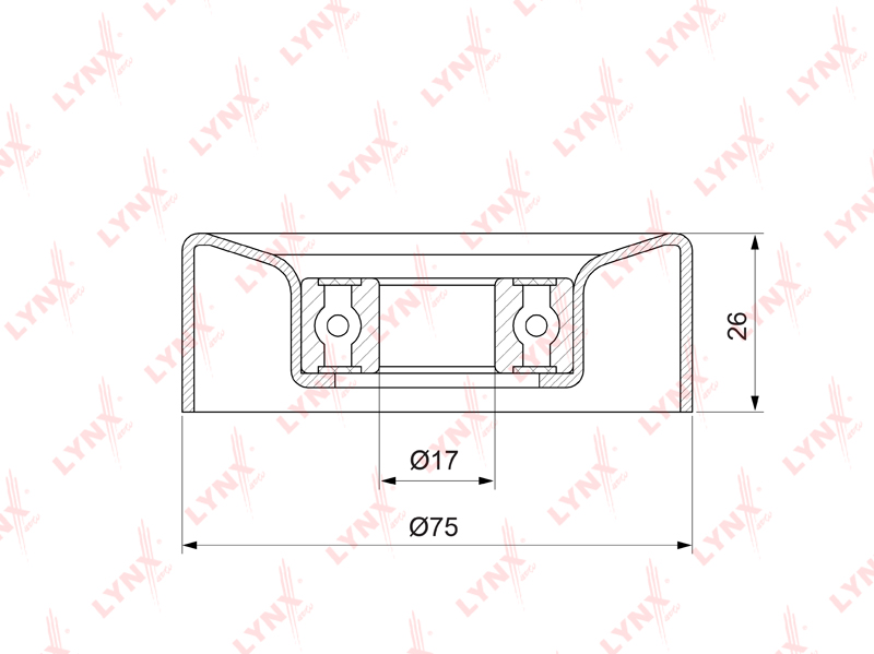 Ролик обводной приводного ремня - LYNXauto PB-7226
