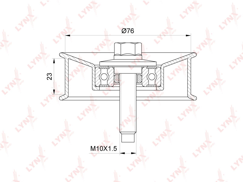 Ролик обводной приводного ремня - LYNXauto PB-7236