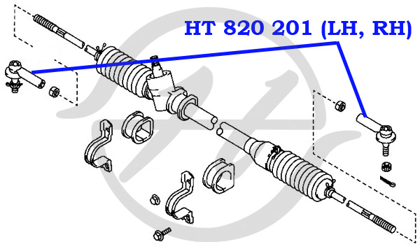Наконечник рулевой тяги - Hanse HT820201