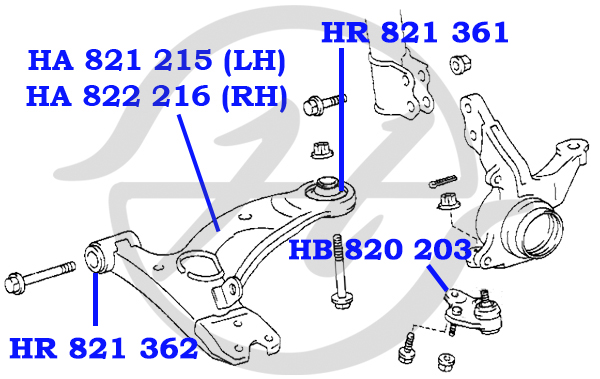 Рычаг подвески - Hanse HA822216