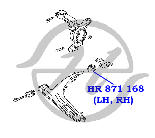 Сайлентблок нижнего рычага передней подвески, задн - Hanse HR871168