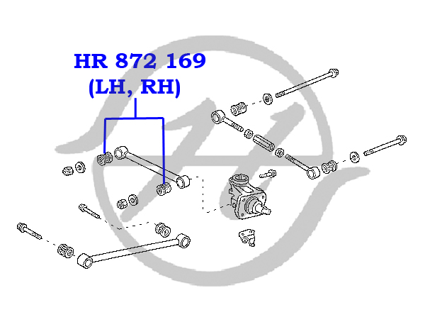 Сайлентблок переднего и заднего поперечных рычагов - Hanse HR872169