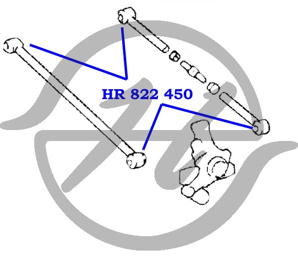 Сайлентблок поперечной тяги задней подвески, внутр - Hanse HR822450