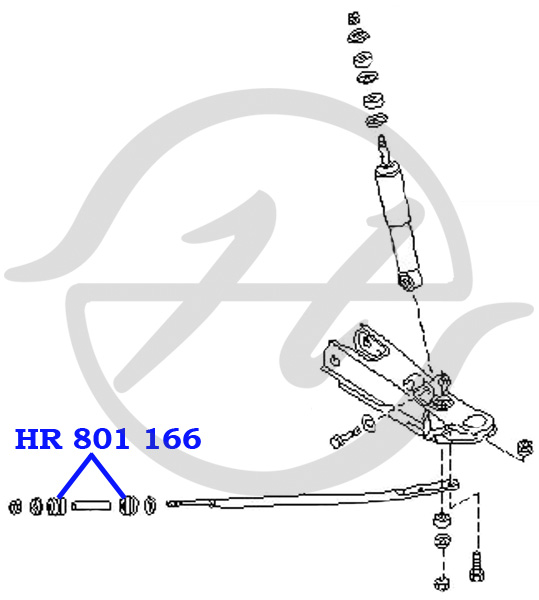 Сайлентблок реактивной тяги передней подвески - Hanse HR801166