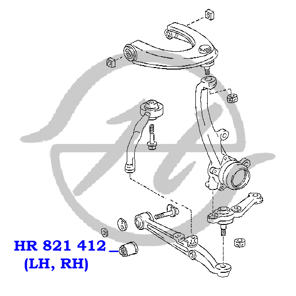 Сайлентблок рычага подвески - Hanse HR821412