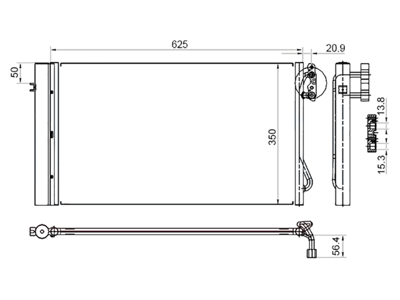Радиатор кондиционера - SAT ST-BM90-394-A0