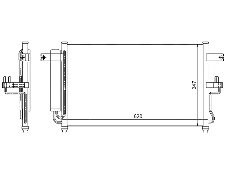 Радиатор кондиционера - SAT ST-HY02-394-A0