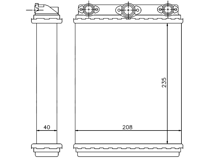 Радиатор отопителя салона - SAT ST-MD09-395-0