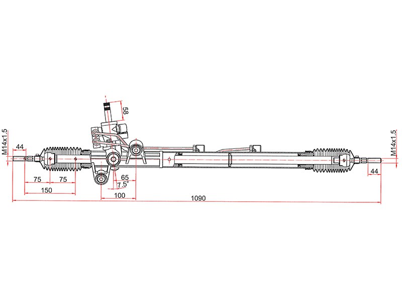 Рейка рулевая - SAT ST-53601-SDA-A04