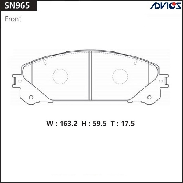 Дисковые тормозные колодки - ADVICS SN965