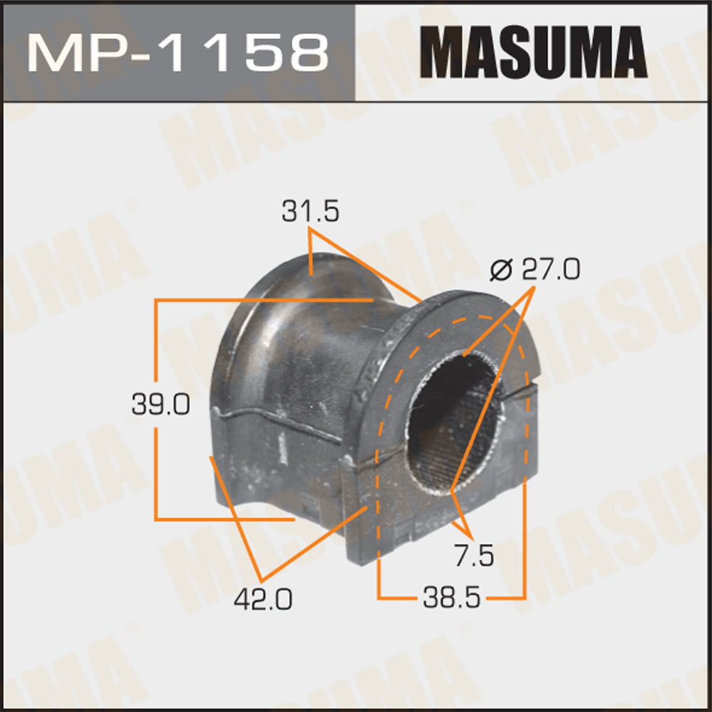 Втулка стабилизатора передней подвески - Masuma MP1158