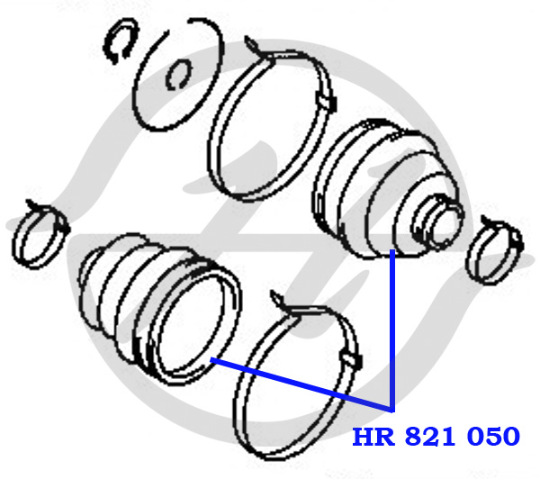 Чехол шрус передн.привода,внутр-ий и наруж-ый - Hanse HR821050