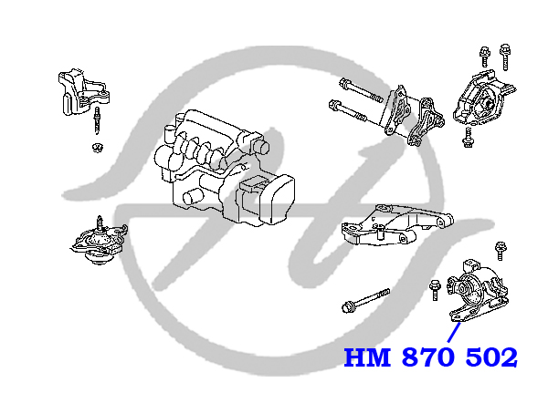 Опора двигателя - Hanse HM870502