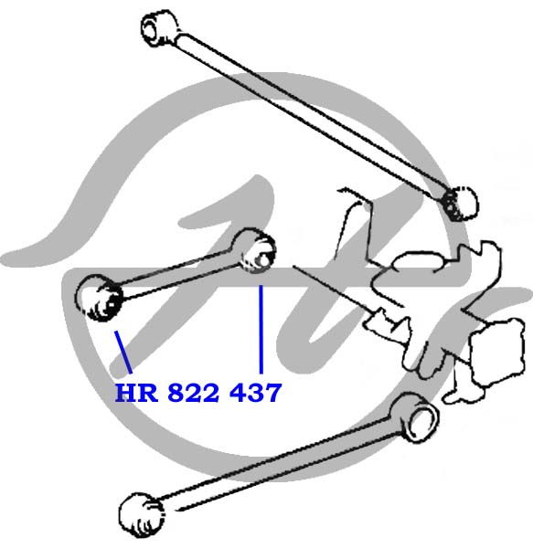 Сайлентблок задней тяги подвески - Hanse HR822437