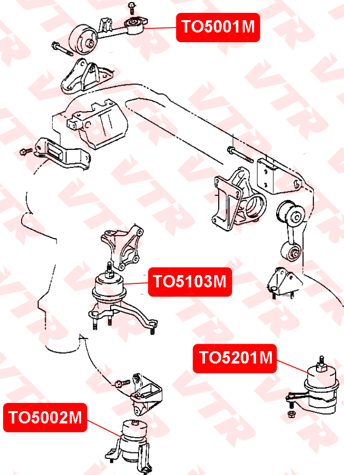 Подушка двигателя передняя