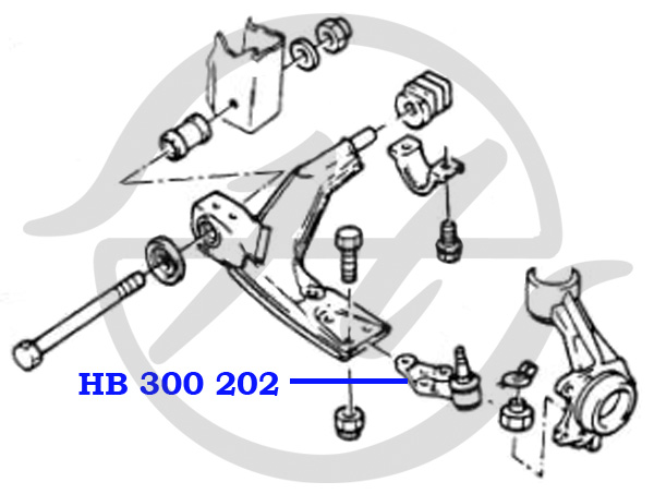 Опора шаровая передняя нижняя - Hanse HB300202