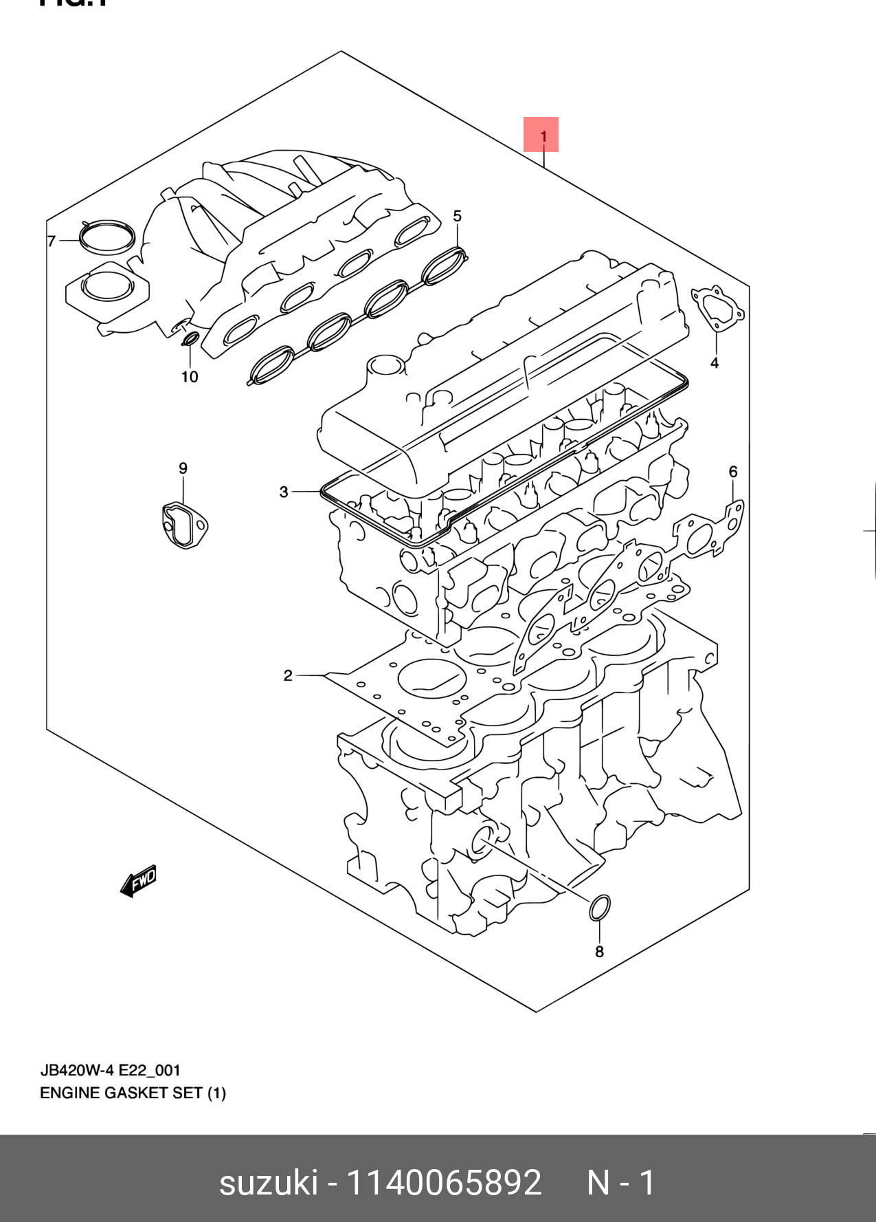 Деталь - Suzuki 1140065892000