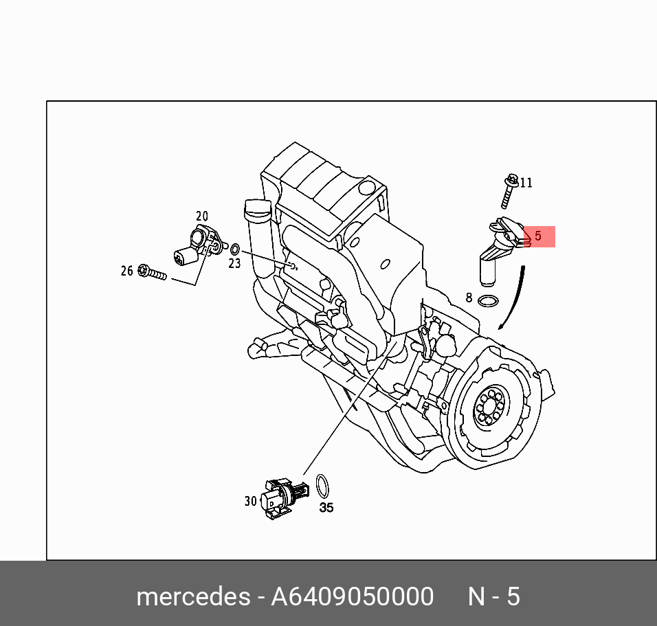 Датчик уровня масла двигателя - Mercedes A6409050000