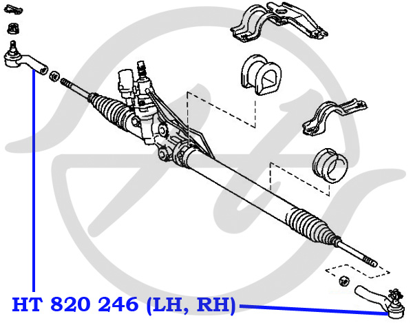 Наконечник рулевой тяги - Hanse HT820246