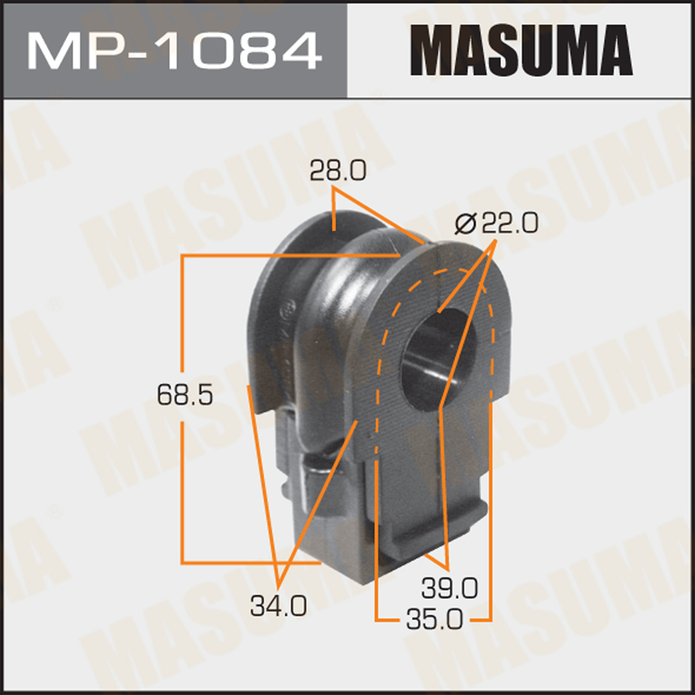 Втулка стабилизатора | перед | - Masuma MP1084