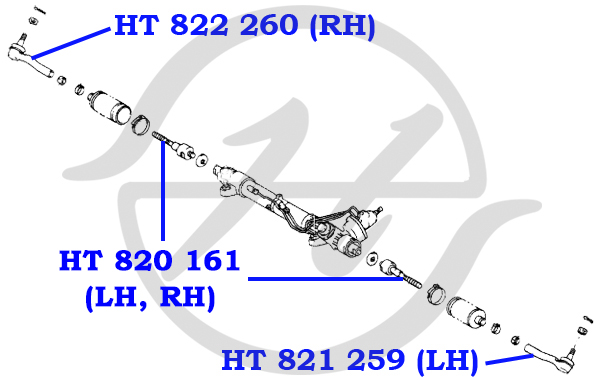 Наконечник рулевой тяги - Hanse HT822260