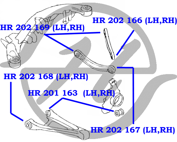 Сайлентблок рычага подвески - Hanse HR202168