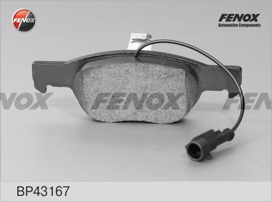 Колодки тормозные дисковые | перед прав/лев | - Fenox BP43167