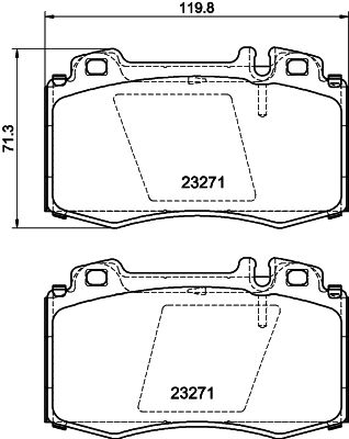 Колодки тормозные дисковые - Behr-Hella 8DB355008691
