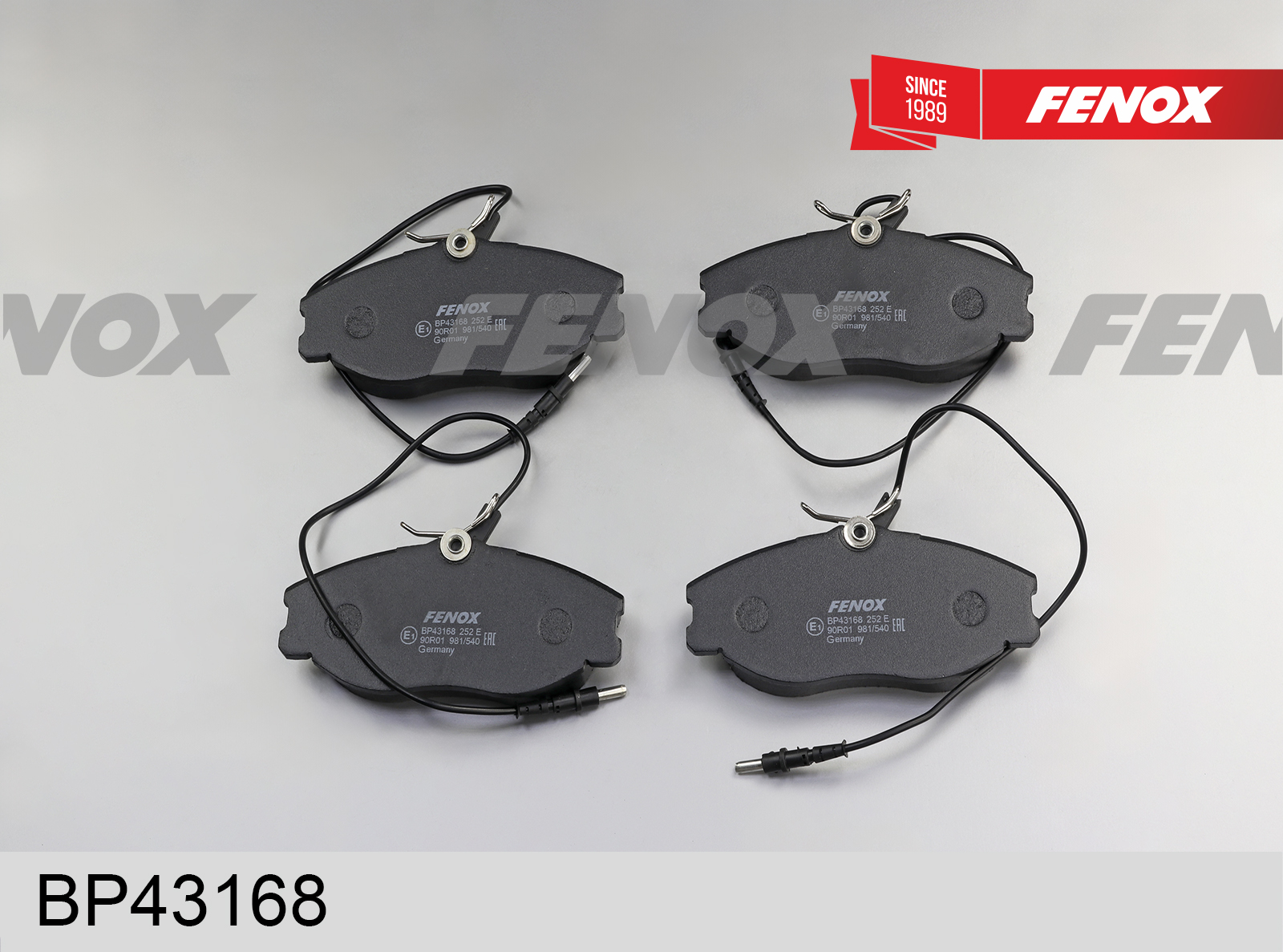 Колодки тормозные дисковые | перед прав/лев | - Fenox BP43168