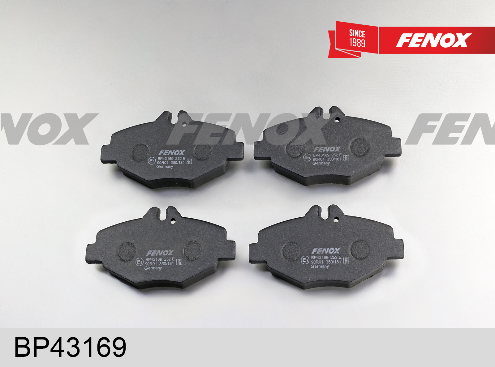 Колодки тормозные дисковые | перед прав/лев | - Fenox BP43169