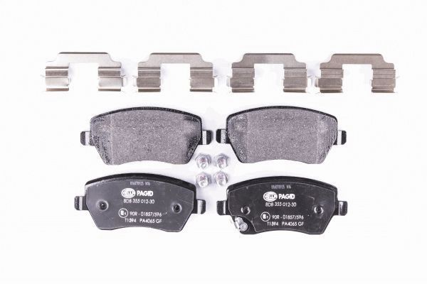 Комплект тормозных колодок, дисковый тормоз - Behr-Hella 8DB355012301