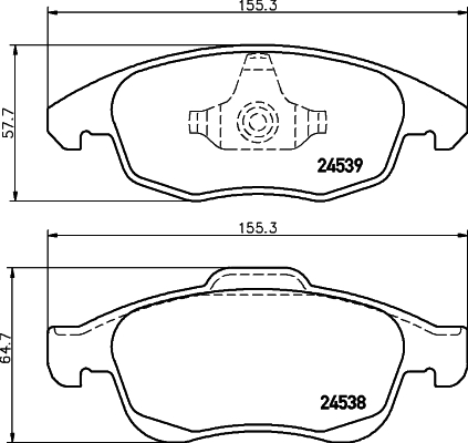 Колодки тормозные дисковые | перед | - Behr-Hella 8DB355013341