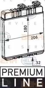 радиатор печки - Behr-Hella 8FH351311141