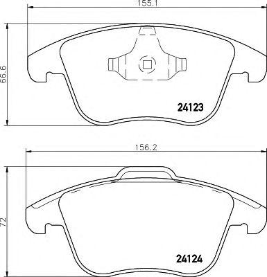 Колодки тормозные дисковые | перед | - Behr-Hella 8DB355012891
