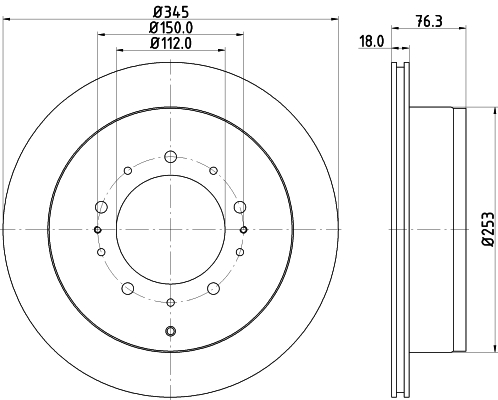 Диск тормозной - Behr-Hella 8DD355116331
