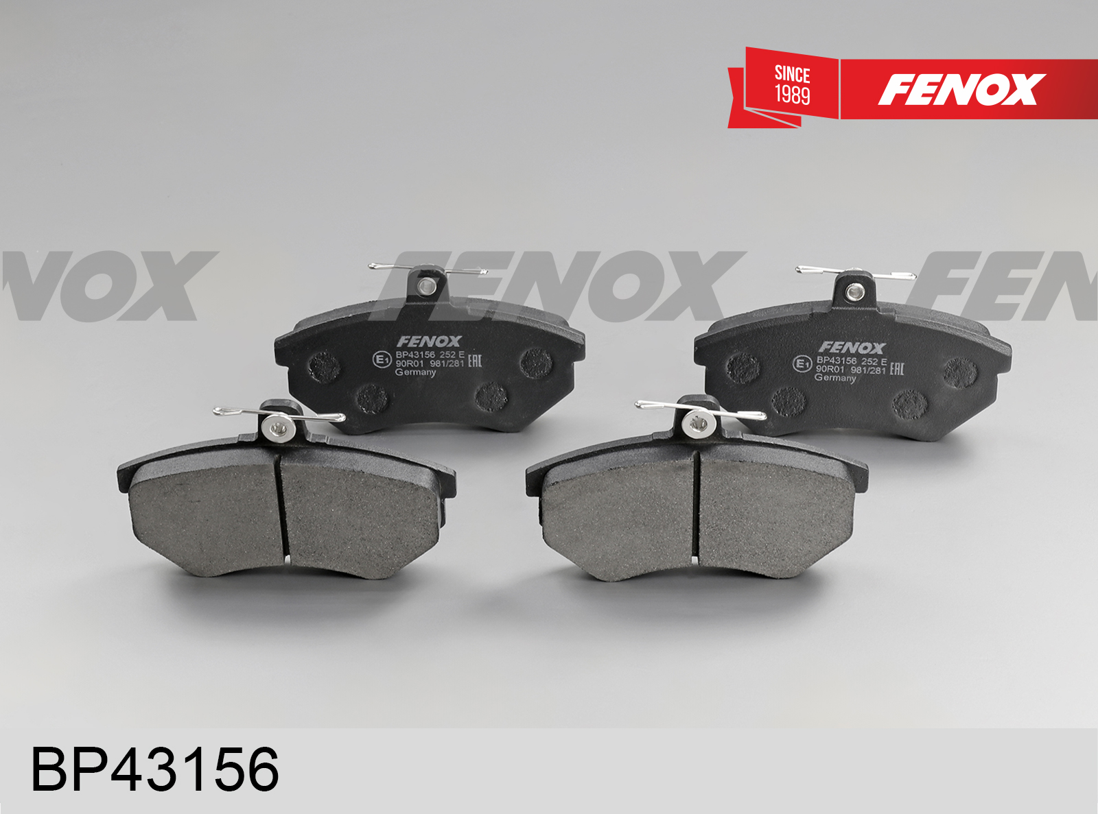Колодки тормозные дисковые | перед прав/лев | - Fenox BP43156