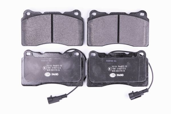 Комплект тормозных колодок, дисковый тормоз - Behr-Hella 8DB355018361
