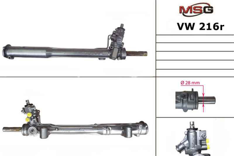 Рулевая рейка с ГУР восстановленная VW Touareg 2003-, Porsche Cayenne 2003-, AUDI Q7 2007- - MSG Rebuilding VW216R