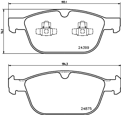 Комплект тормозных колодок, дисковый тормоз - Behr-Hella 8DB355014541