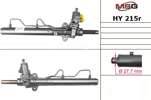 Рулевая рейка с ГУР восстановленная Hyundai Tucson 2008-2013, Hyundai Tucson 2004-2008, KIA Sportage 2004-2010 - MSG Rebuilding HY215R